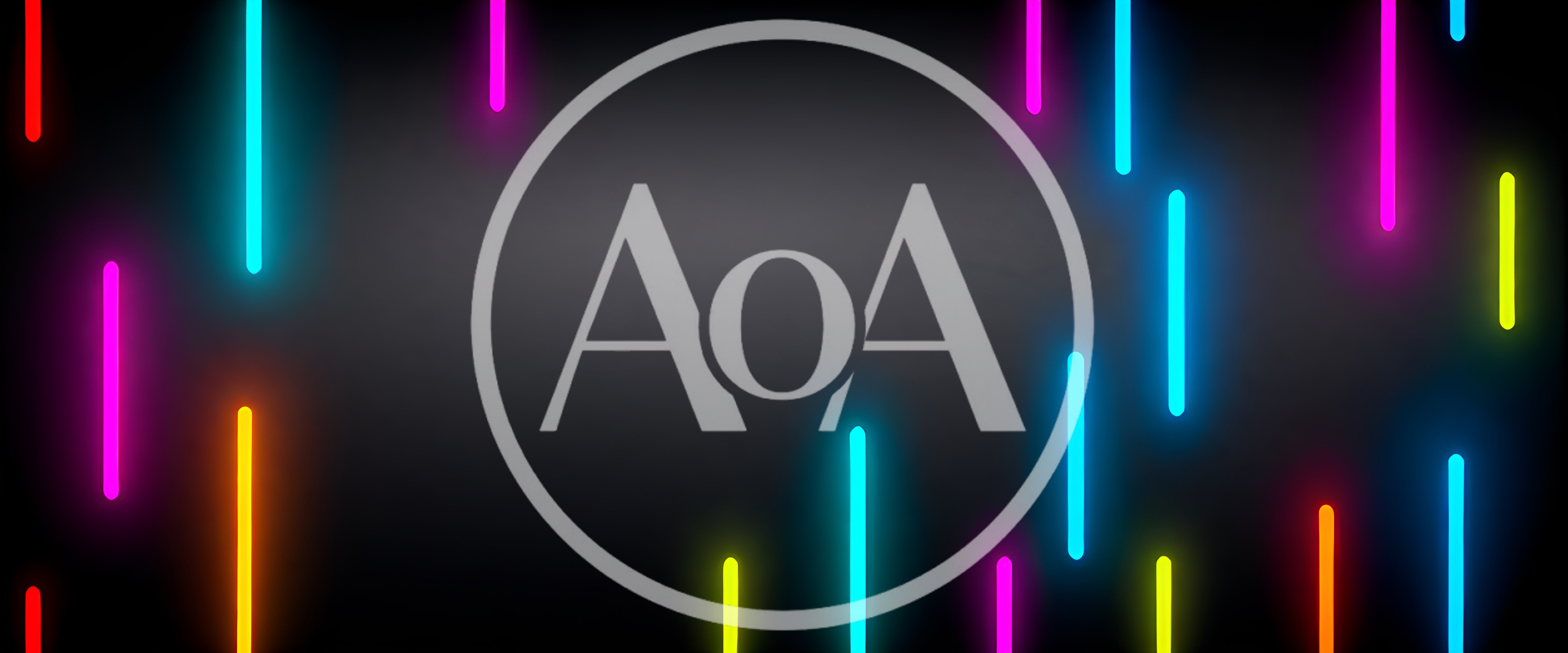 Abstract Neon Light Streaks On Dark Background