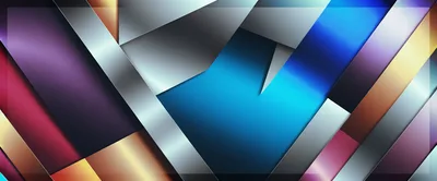Abstract Metallic Geometric Background With Overlapping Layers