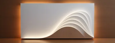 Modern Abstract Wall Panel With Curved Layered Design