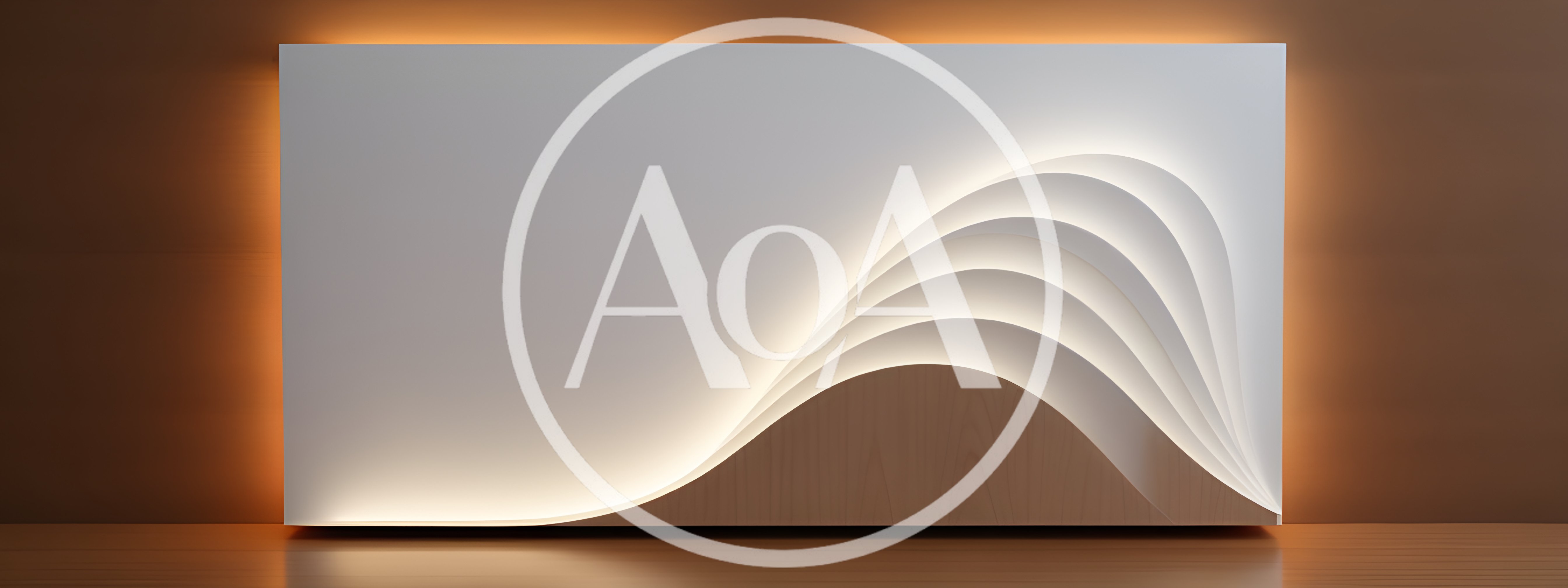 Modern Abstract Wall Panel With Curved Layered Design