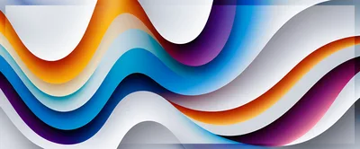 Abstract Background With Flowing Multicolored Wavy Layers