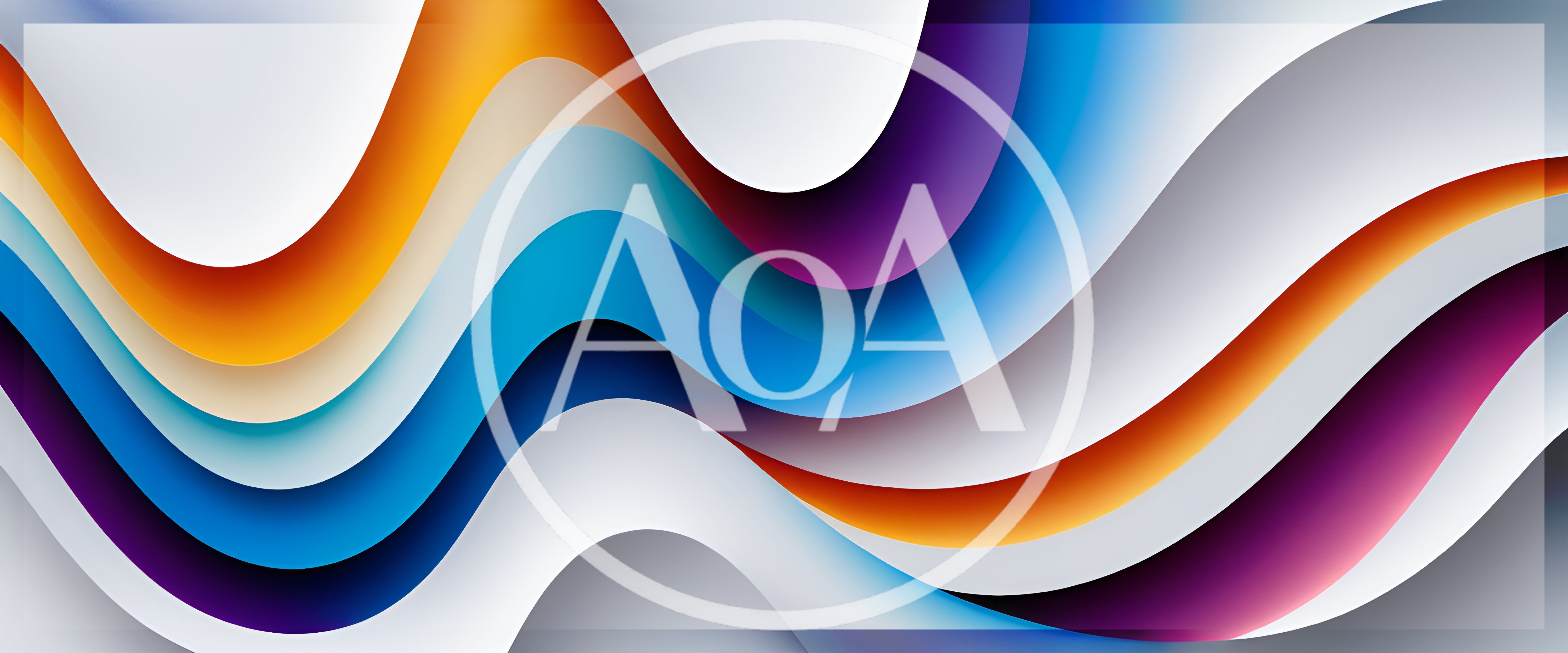Abstract Background With Flowing Multicolored Wavy Layers