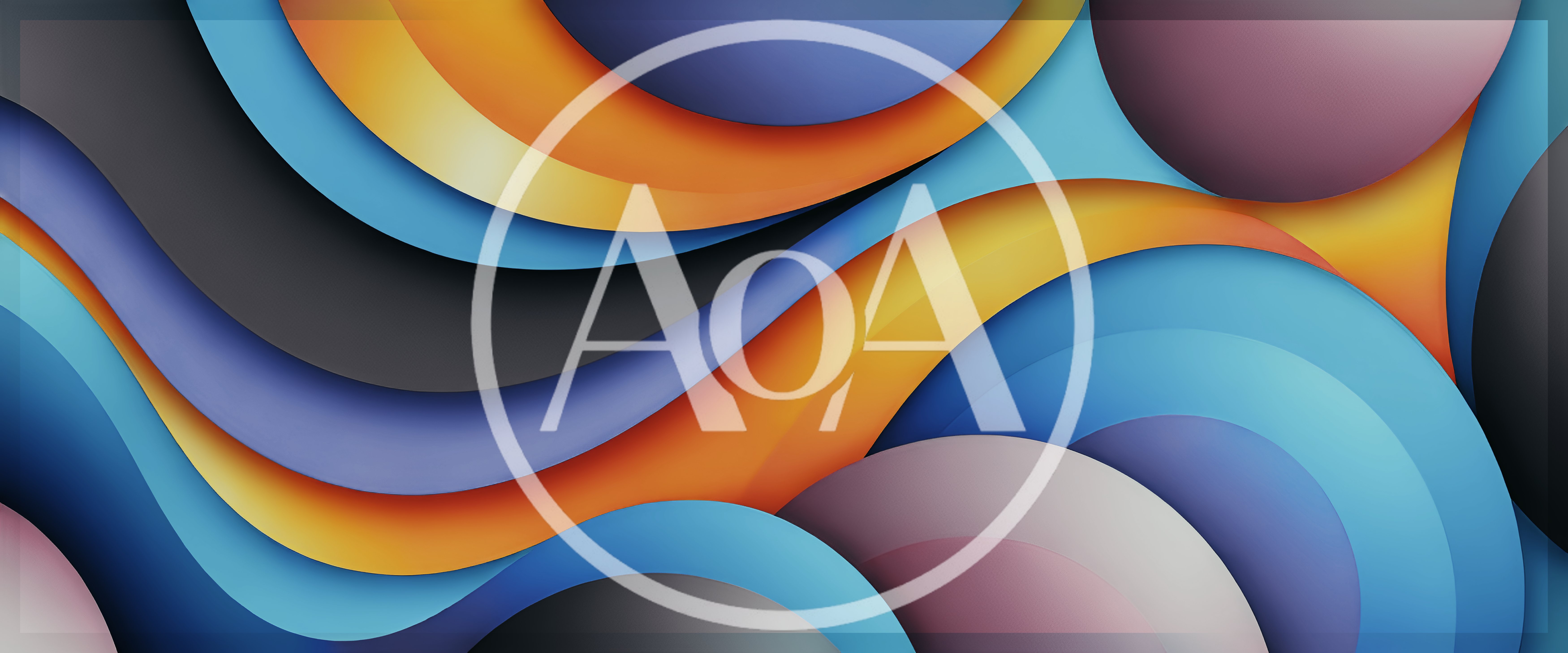 Abstract Background With Overlapping Colorful Curved Shapes