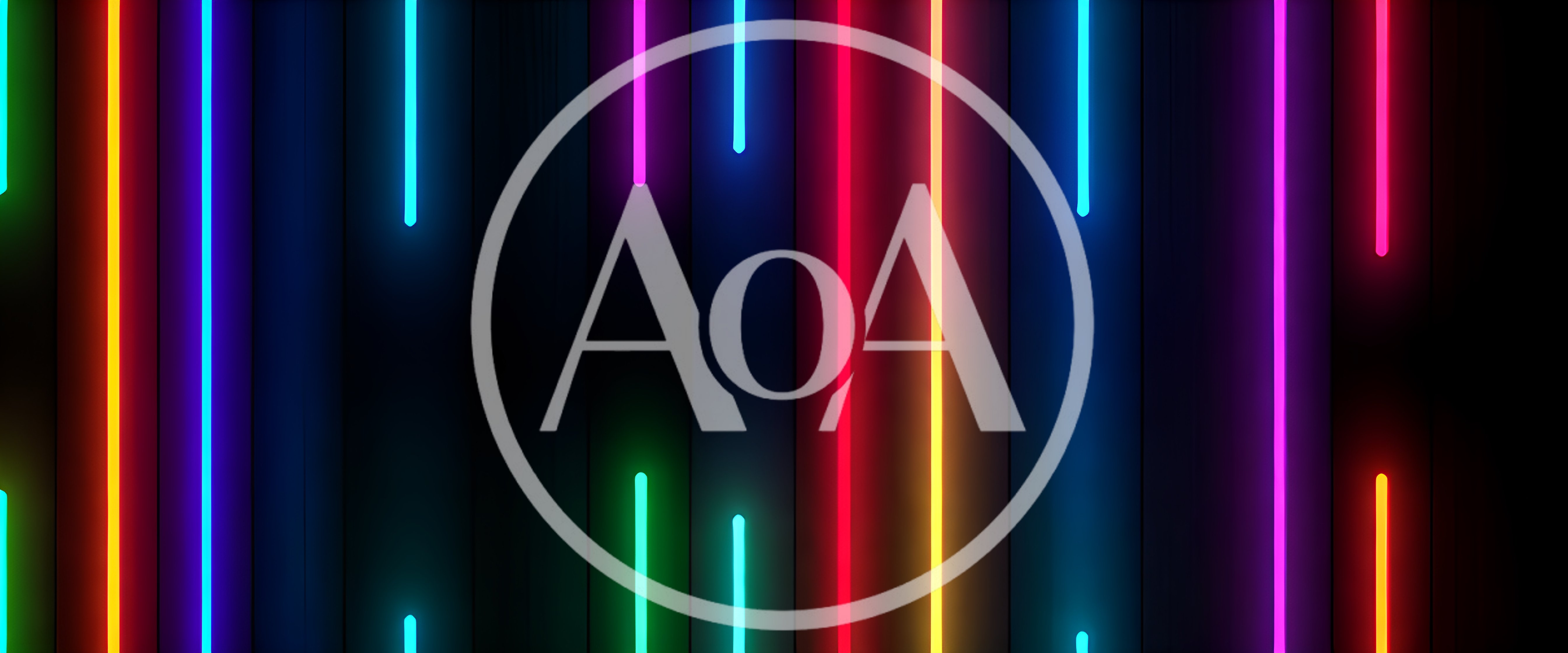 Abstract Background With Vertical Neon Glowing Light Lines