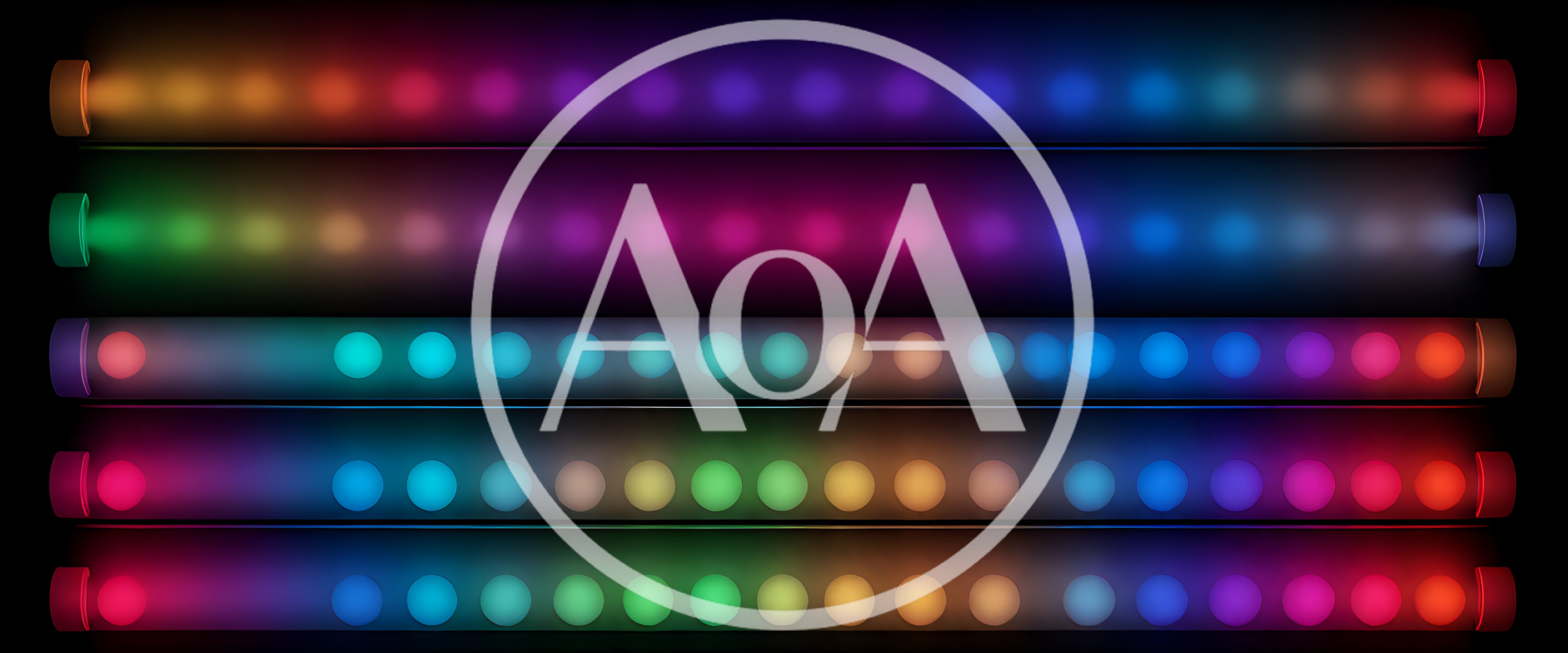 Abstract LED Light Bars With Dynamic Color Gradients