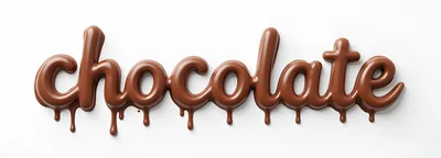 Chocolate Text Typography With Melting Drips