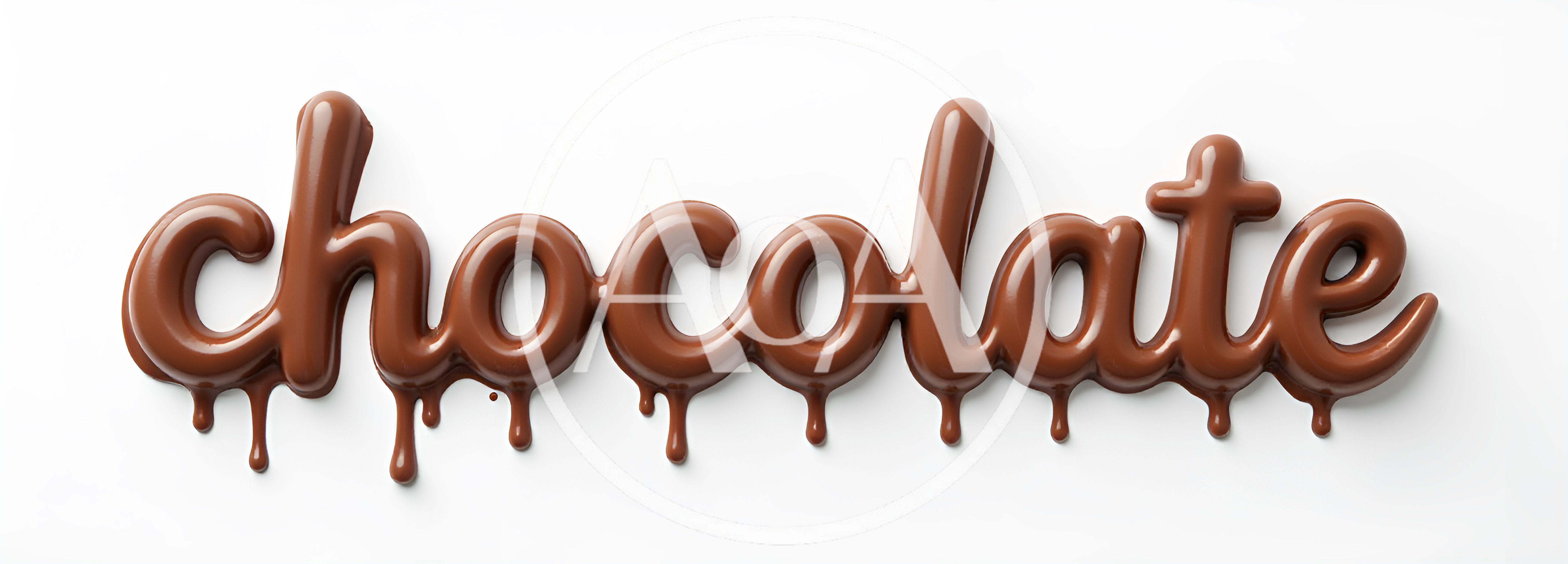 Chocolate Text Typography With Melting Drips