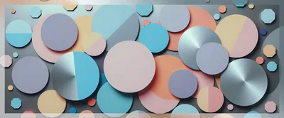 Abstract Geometric Composition With Overlapping Pastel Circles
