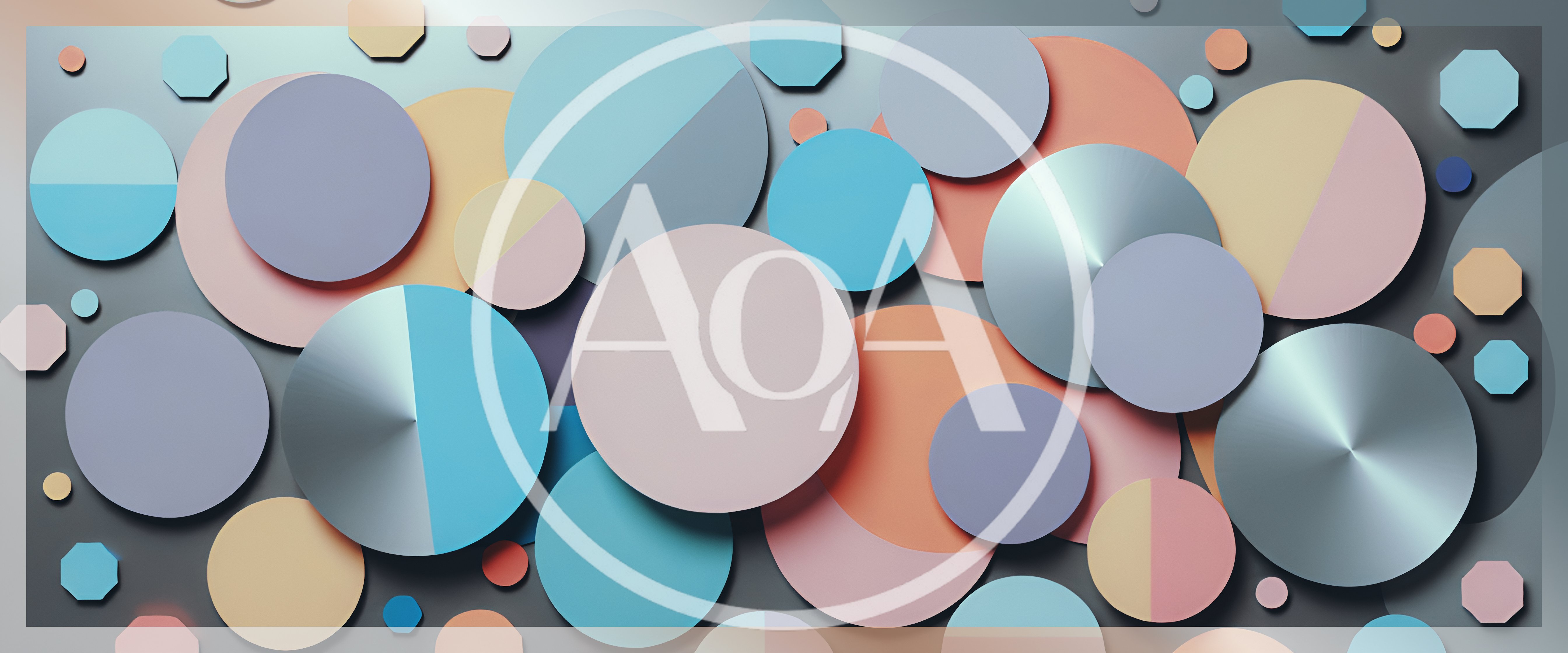Abstract Geometric Composition With Overlapping Pastel Circles