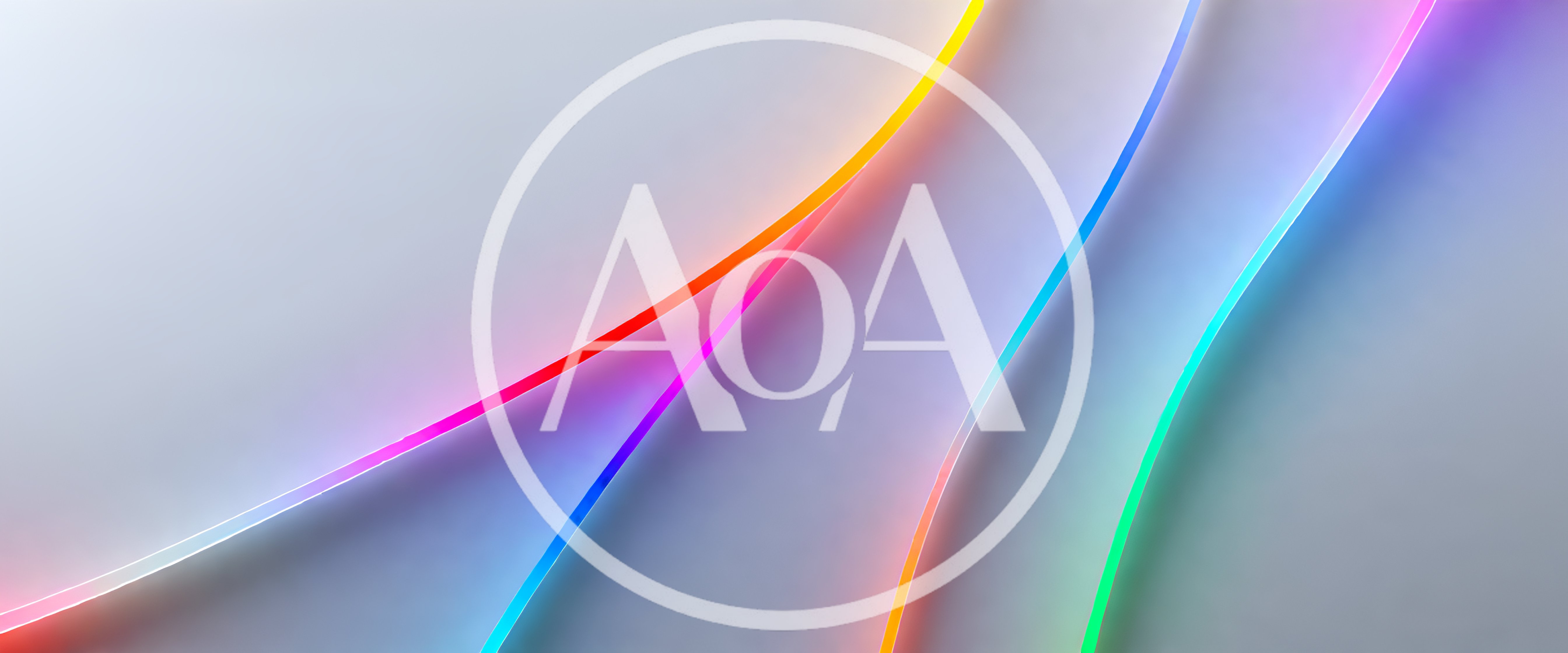 Abstract Glowing Neon Curves On Light Background