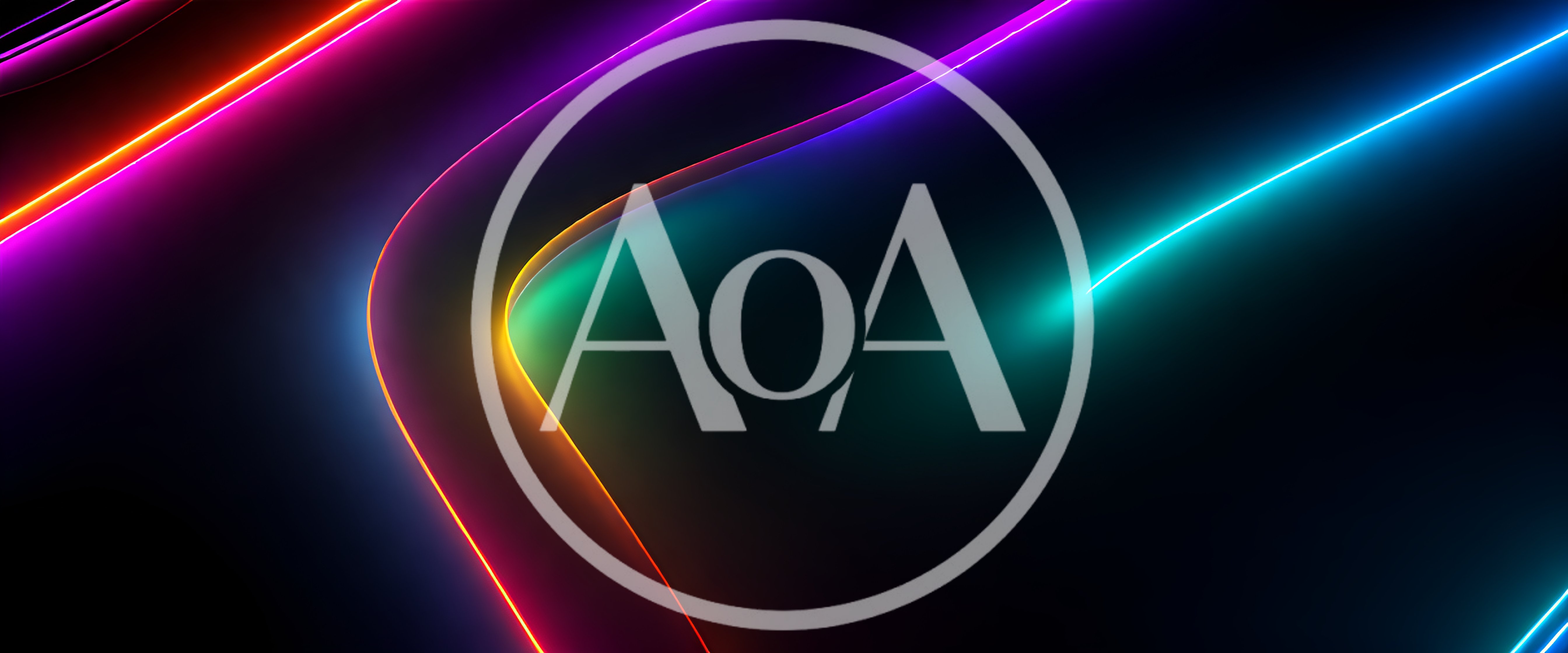 Abstract Neon Light Waves Background