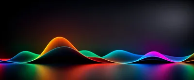 Abstract Neon Wave Sound Visualization Background
