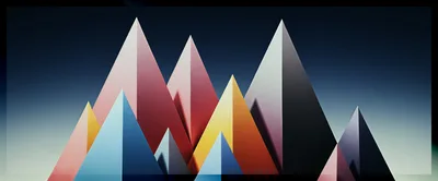 Abstract Geometric Pyramids With Vibrant Gradient Colors