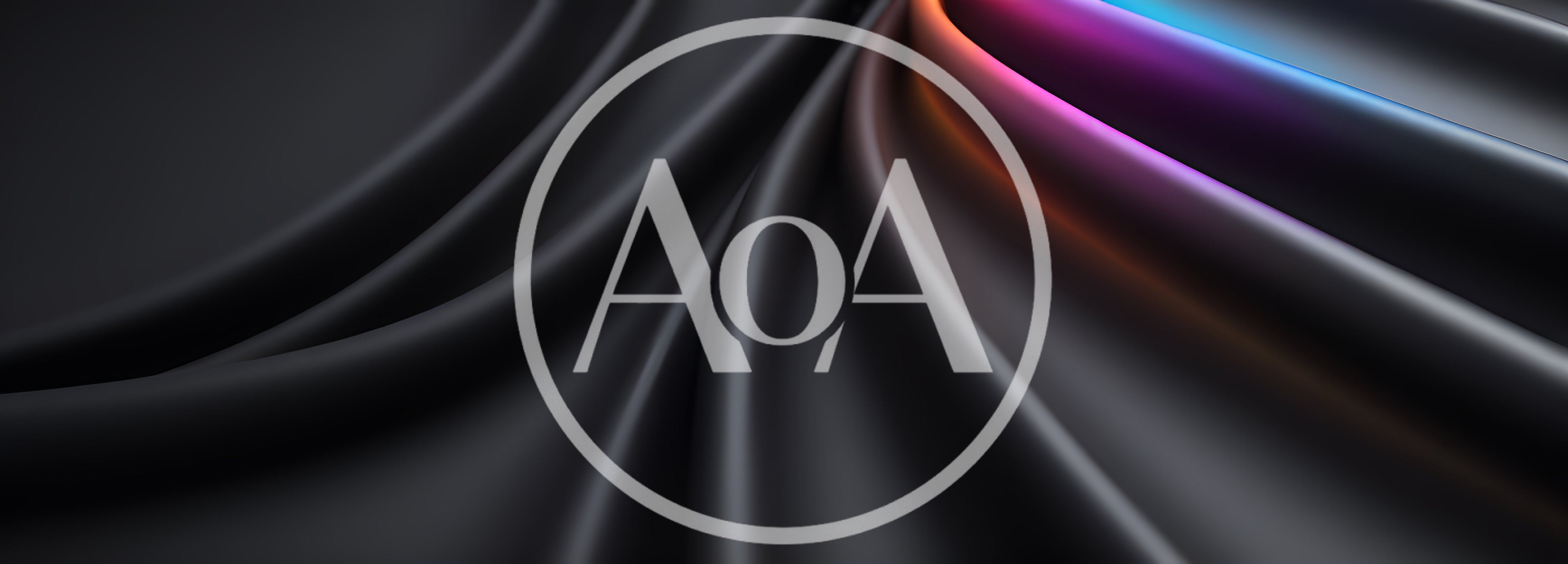 Abstract Dark Fabric With Glowing Neon Light Curves