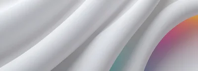 Abstract White Fabric Waves With Colorful Gradient Background