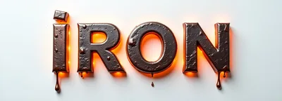 Iron Lettering Spelling Iron With Glowing Backlight