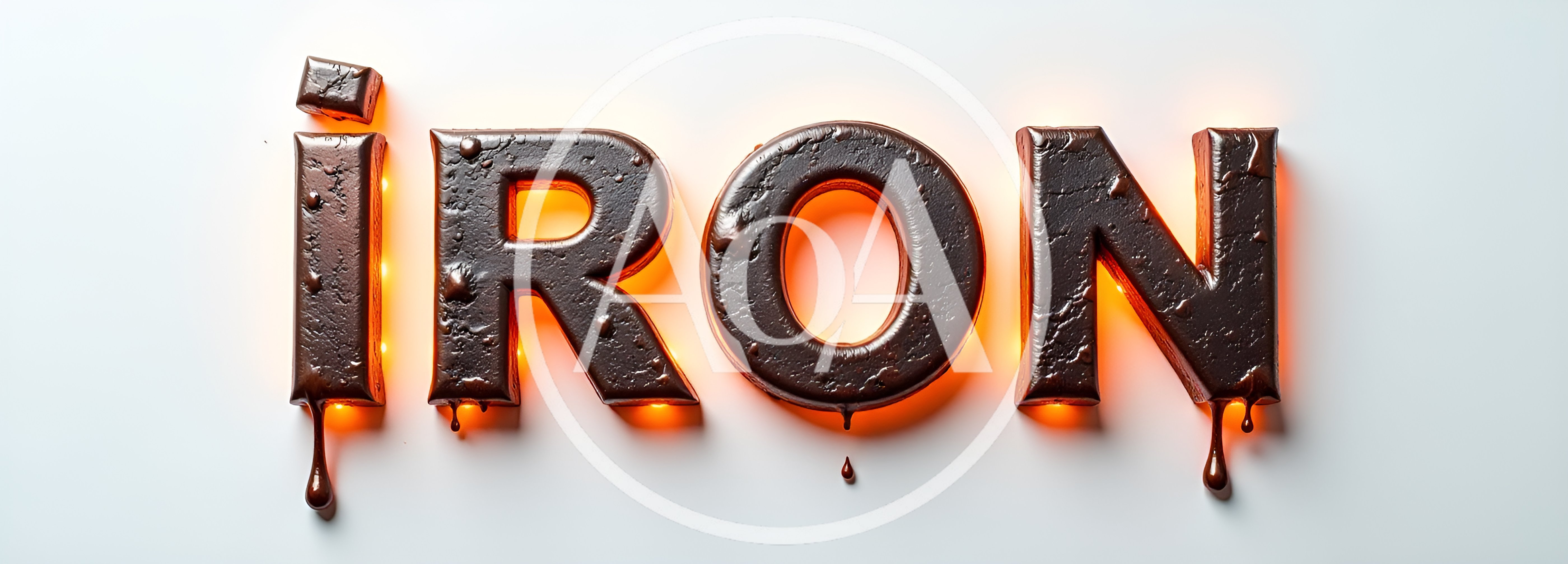 Iron Lettering Spelling Iron With Glowing Backlight