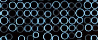 Abstract Background Of Glowing Blue Neon Rings