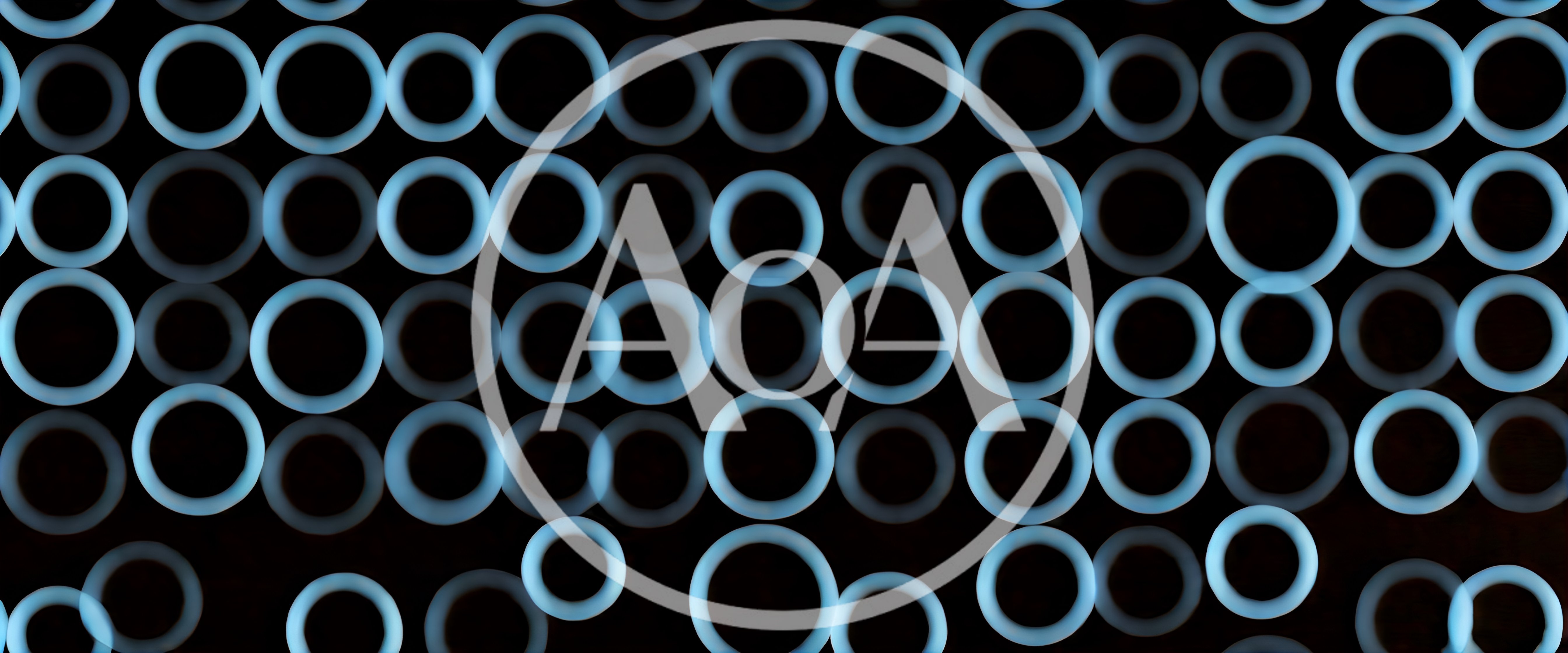 Abstract Background Of Glowing Blue Neon Rings