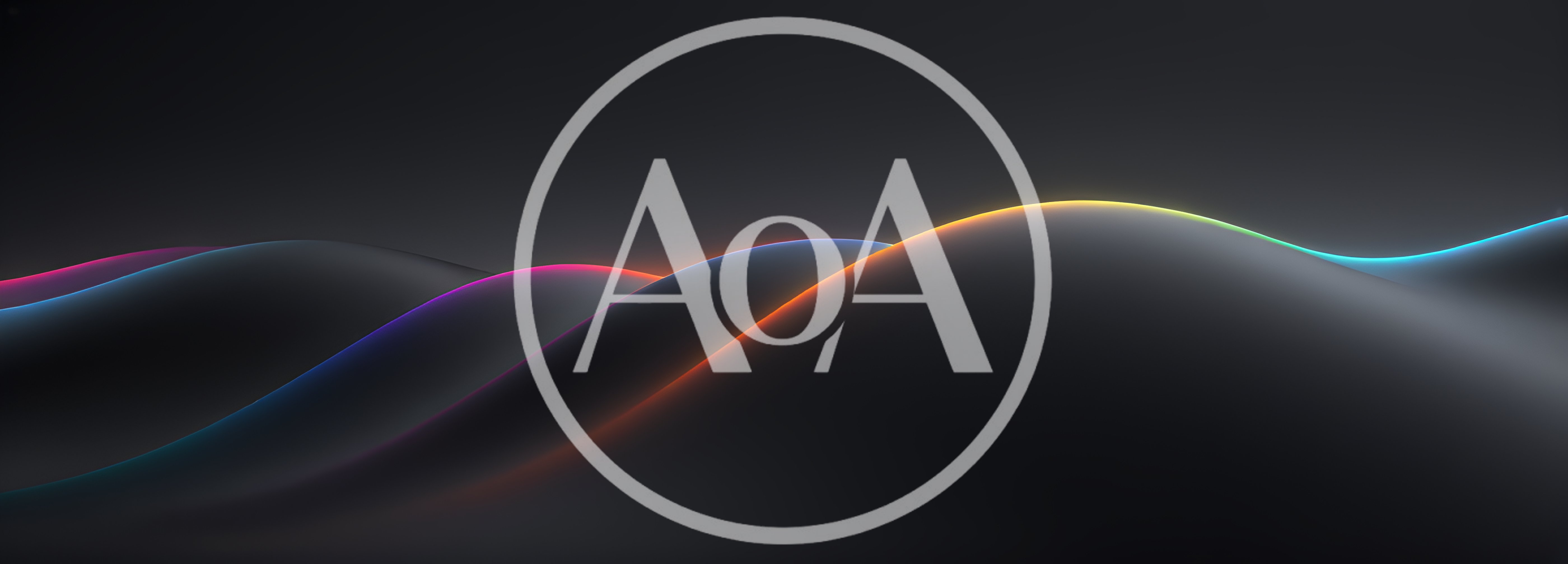 Abstract Dark Background With Glowing Neon Wave Curves