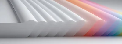 Abstract Wavy Paper Sheets With Gradient Colors