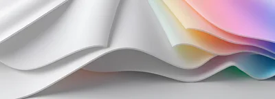 Abstract 3D Wavy Layers With Soft Gradient Colors