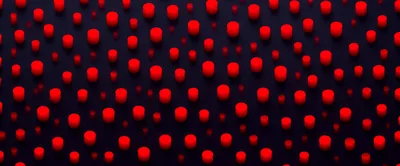 Abstract 3D Red Cylinders On Dark Background