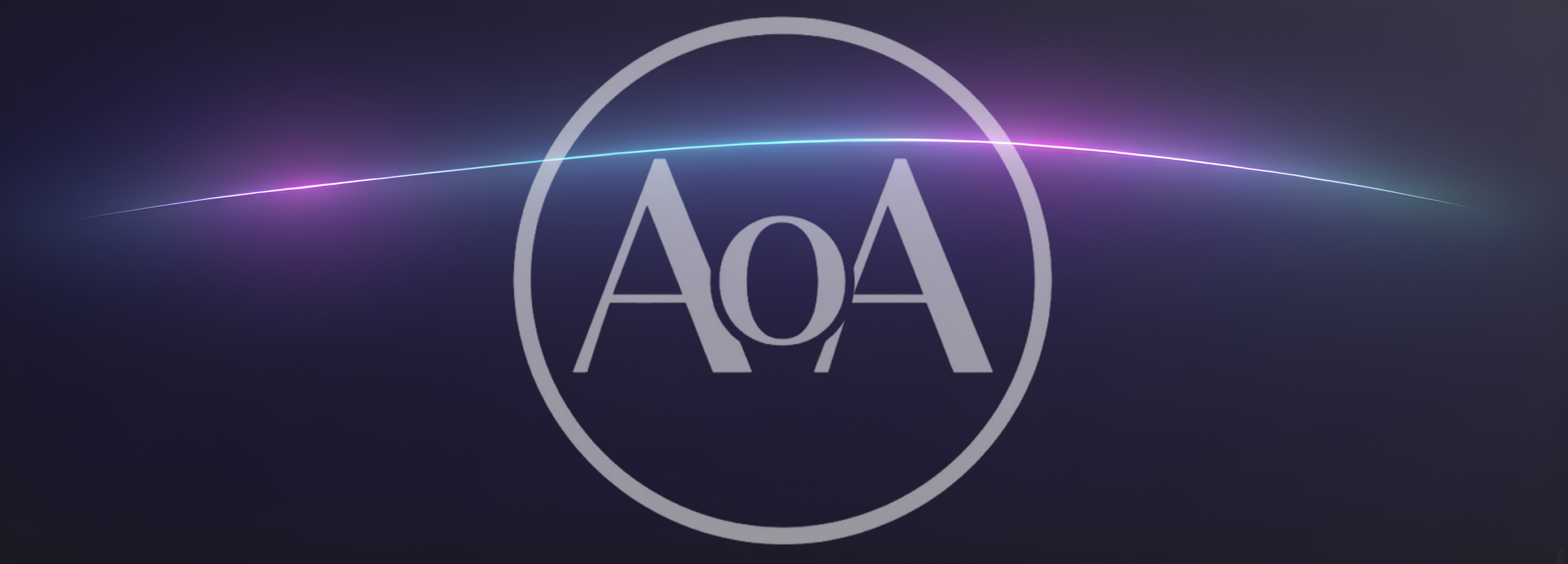 Abstract Glowing Neon Arc On Dark Background