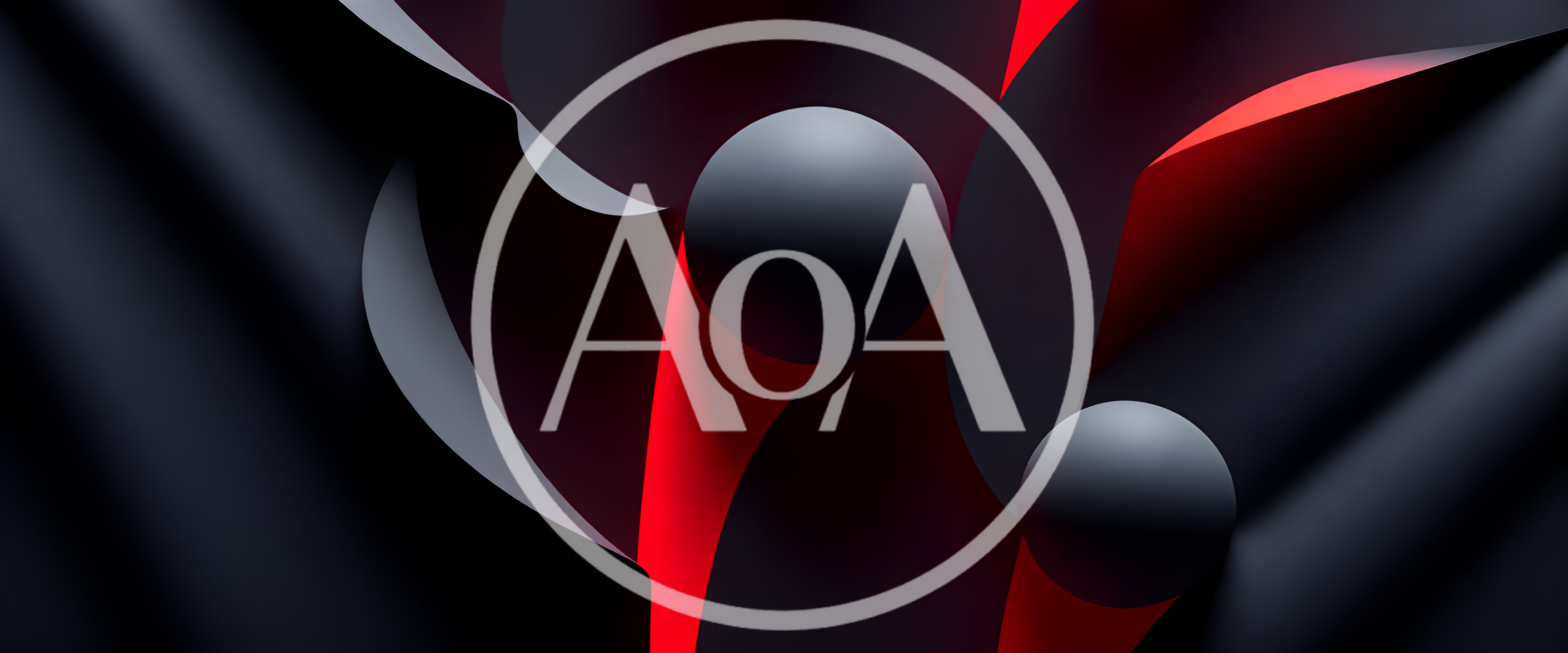 Abstract 3D Composition With Spheres And Red Light