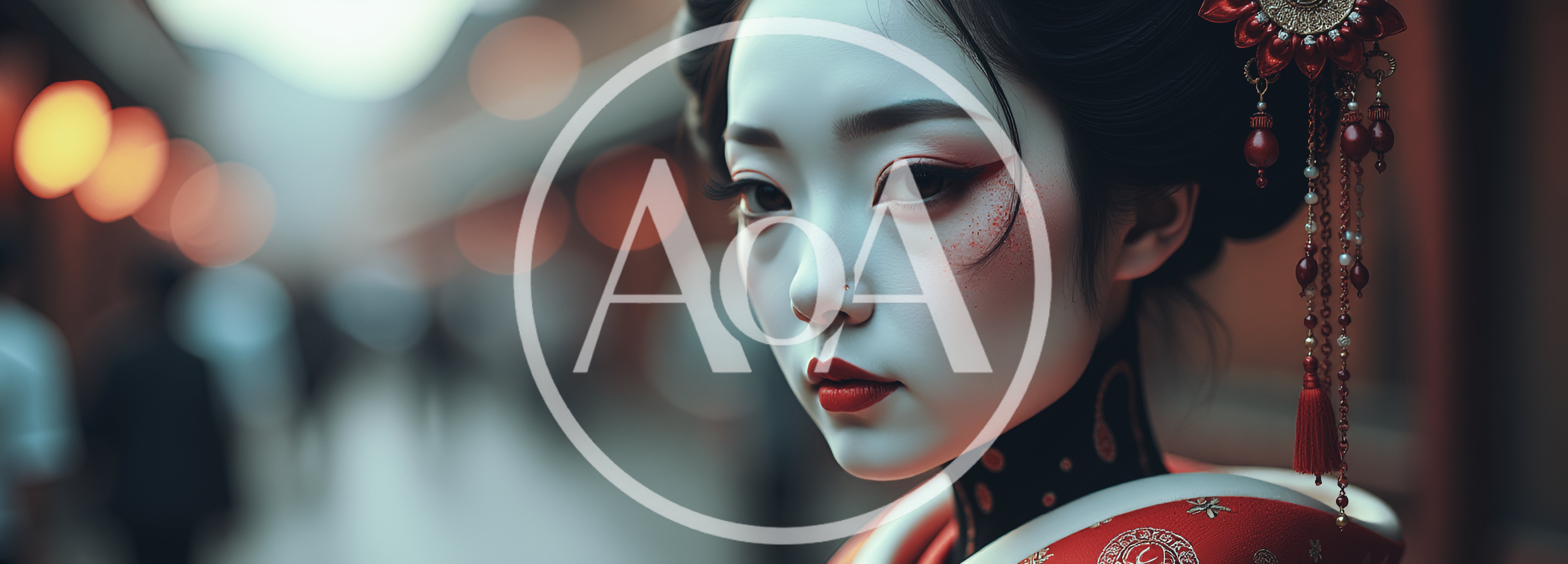 Portrait Of A Geisha In Traditional Makeup