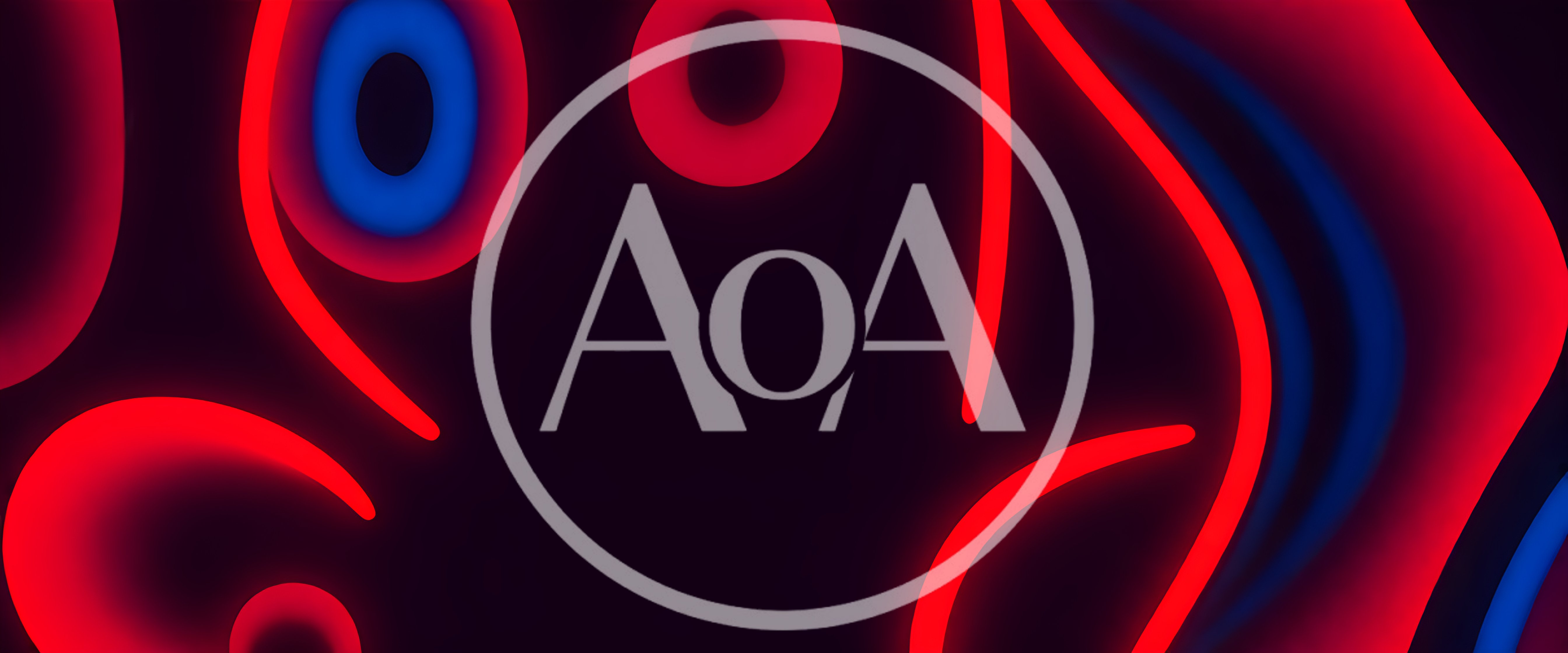 Abstract Neon Red And Blue Glowing Fluid Background
