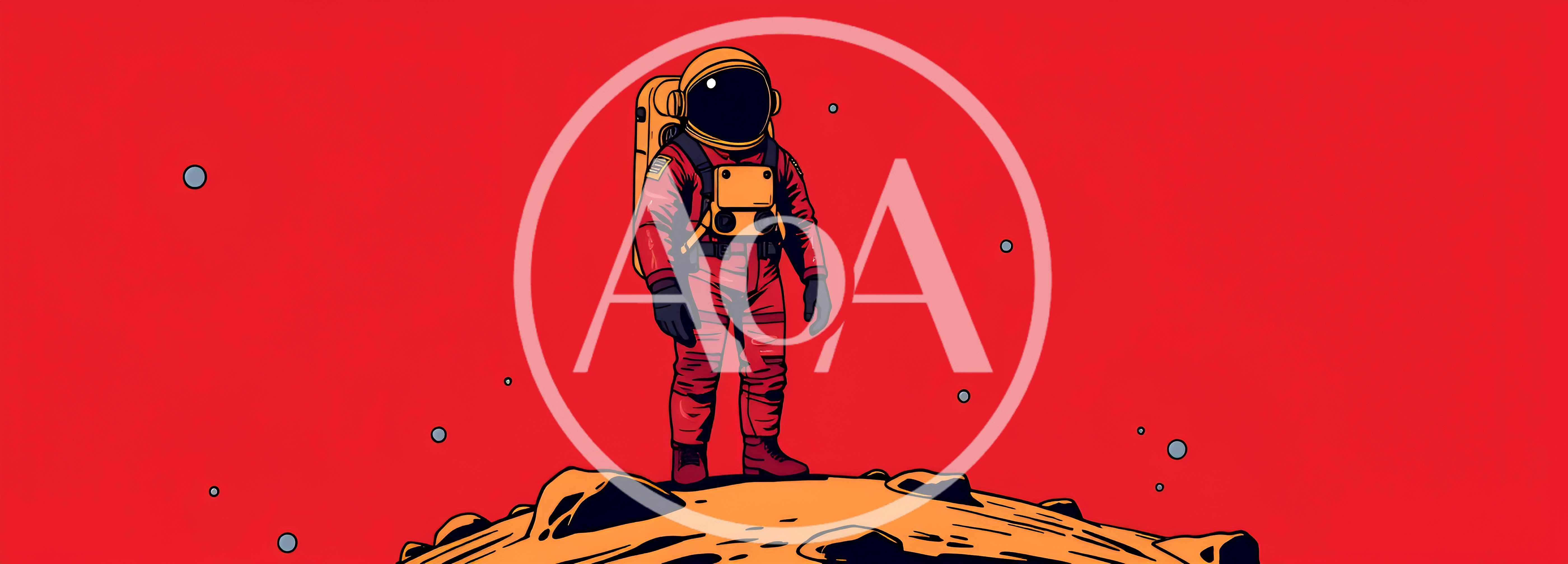 Astronaut Standing On A Rocky Alien Planet Surface