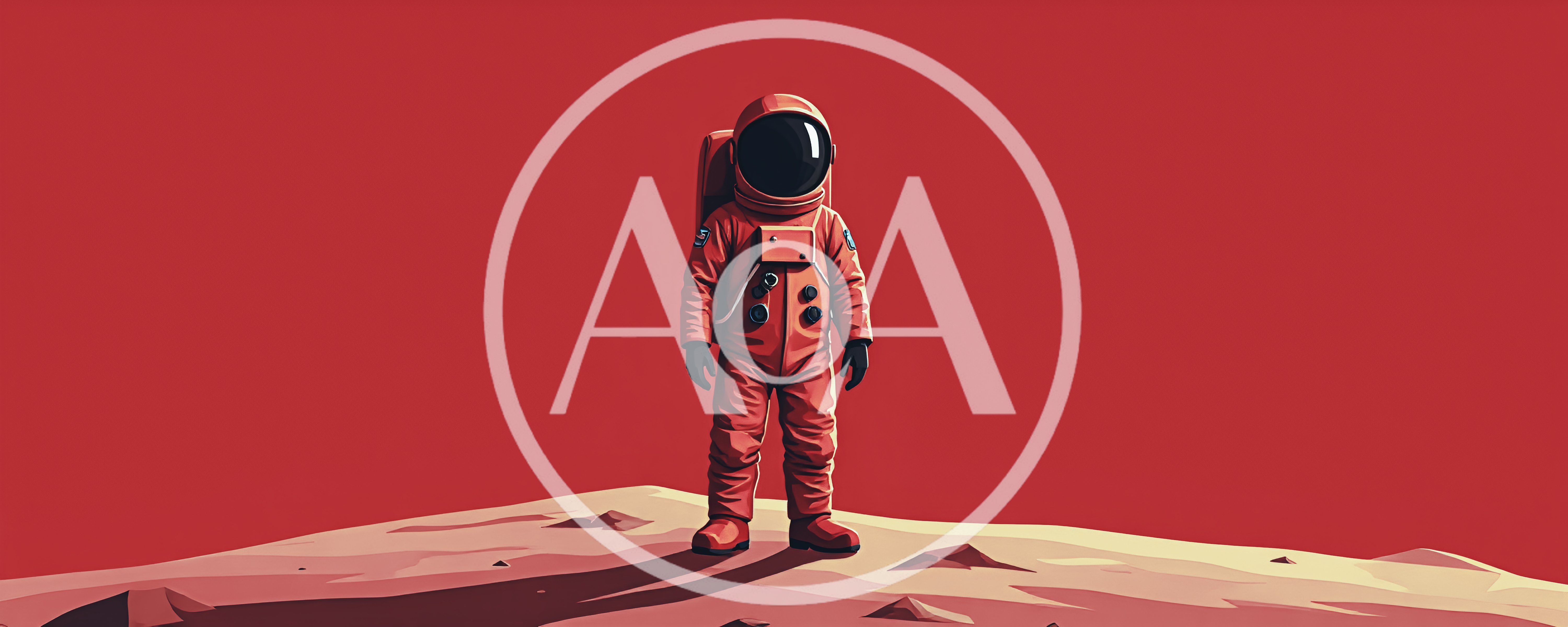 Astronaut Standing Alone On The Surface Of Mars