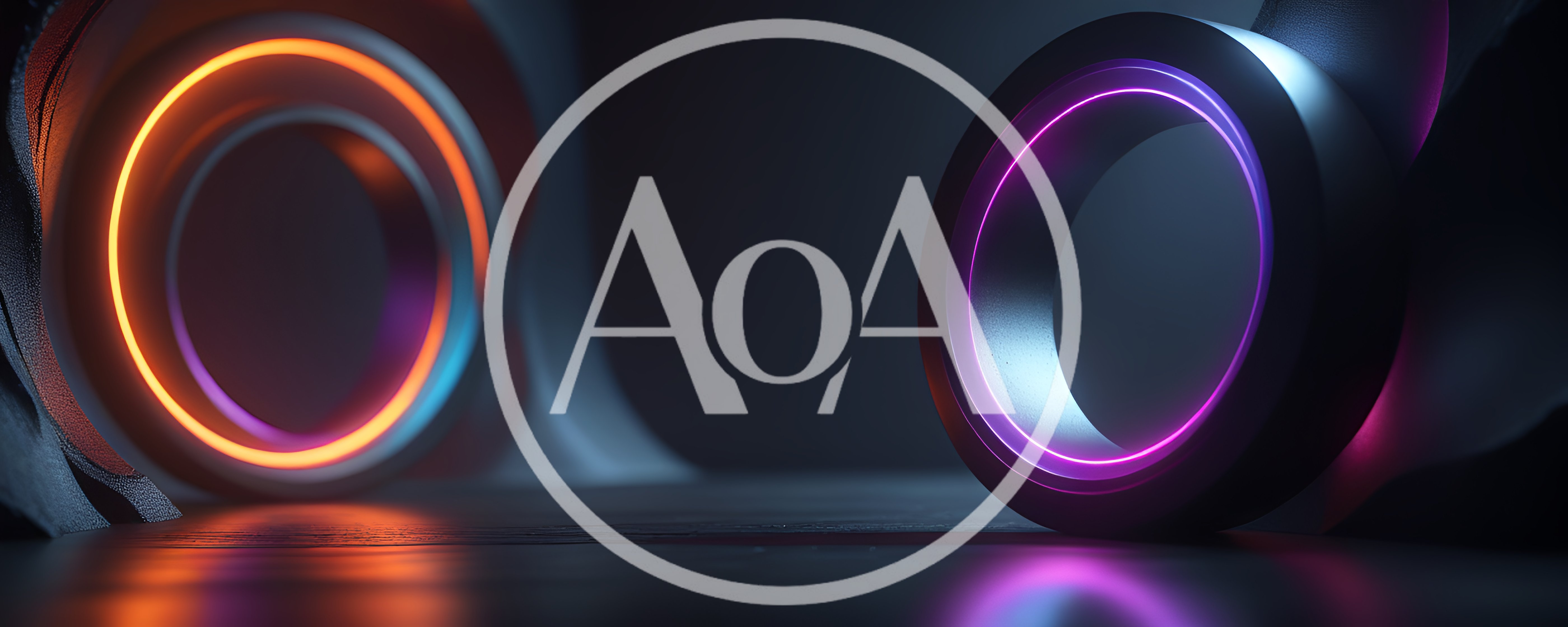 Abstract Neon Rings With Glowing Light Effects