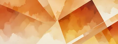 Abstract Geometric Watercolor Background With Warm Orange Tones