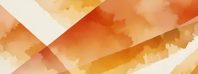 Abstract Watercolor Background With Geometric Orange Shapes