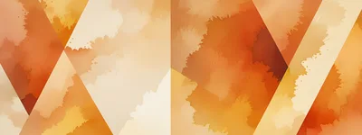 Abstract Geometric Watercolor Background With Warm Orange Tones