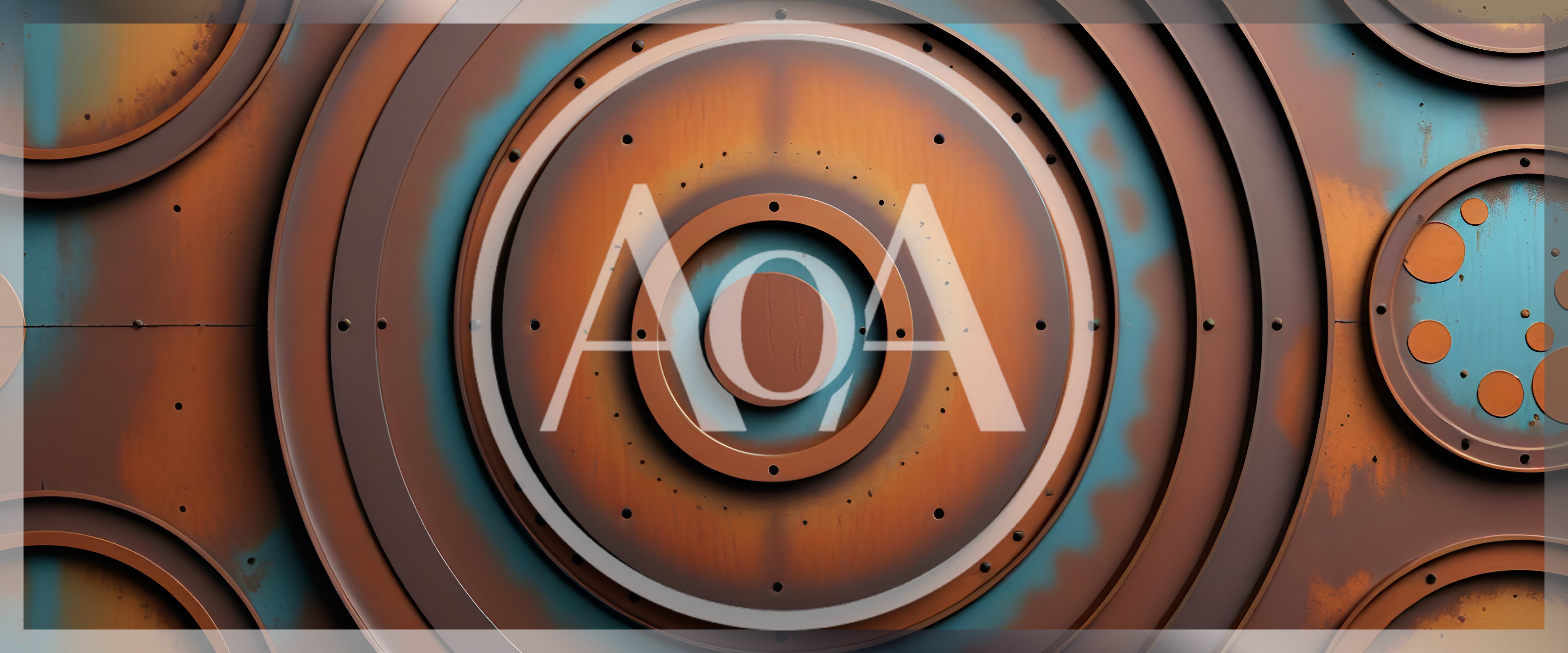Abstract Industrial Metal Background With Concentric Circles