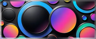 Abstract Background With Colorful Gradient Circles