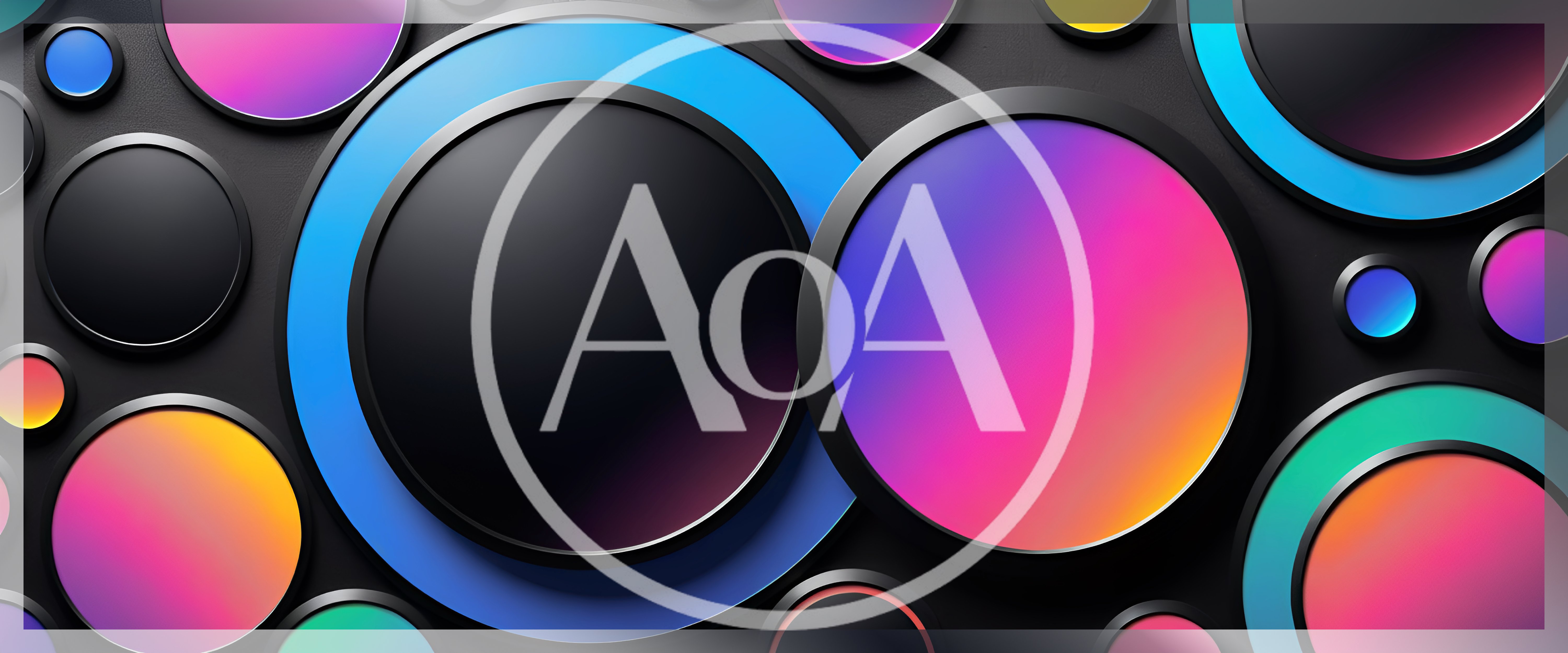 Abstract Background With Colorful Gradient Circles