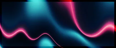 Abstract Neon Pink Wave Lines On Dark Background