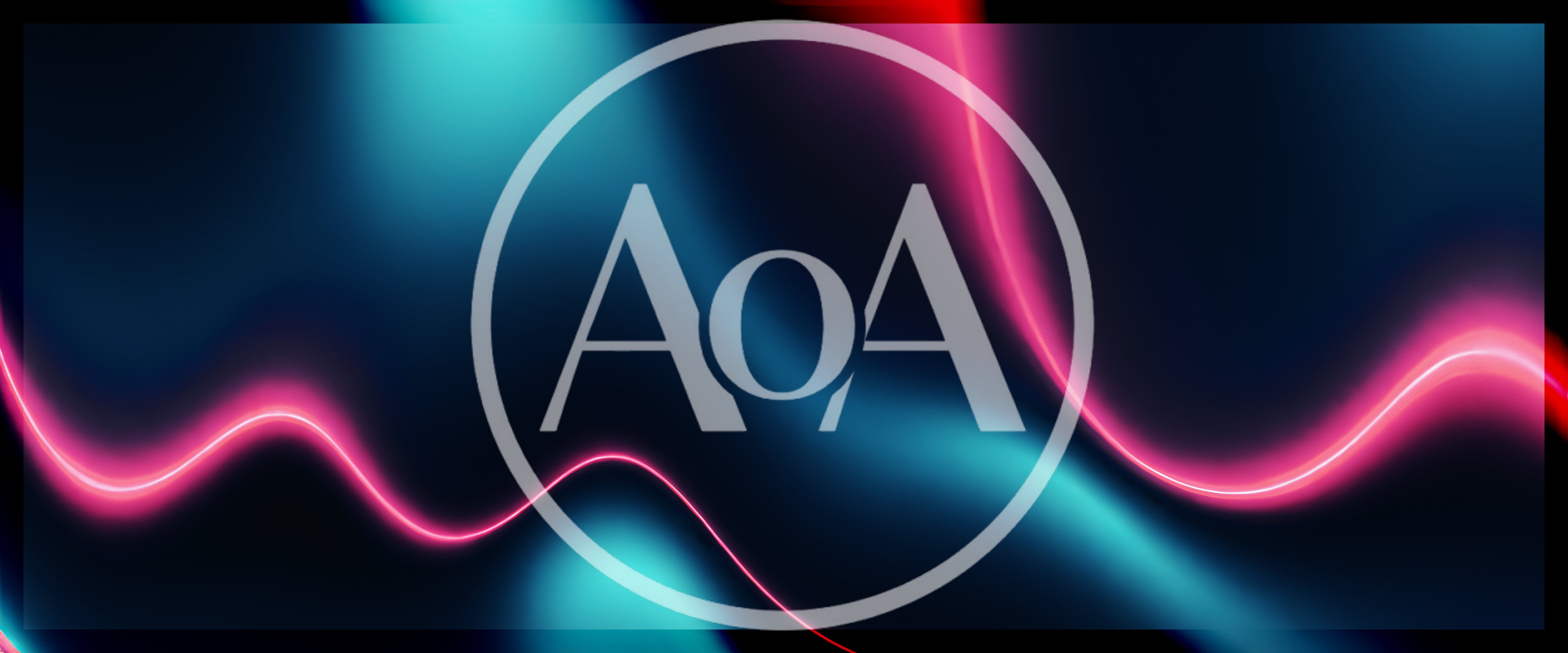 Abstract Neon Pink Wave Lines On Dark Background