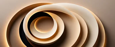 Abstract Spiral Layers With Soft Warm Lighting