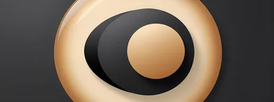 Abstract 3D Gold And Black Circular Graphic Design