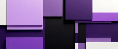 Abstract Geometric Composition With Purple And White Layers