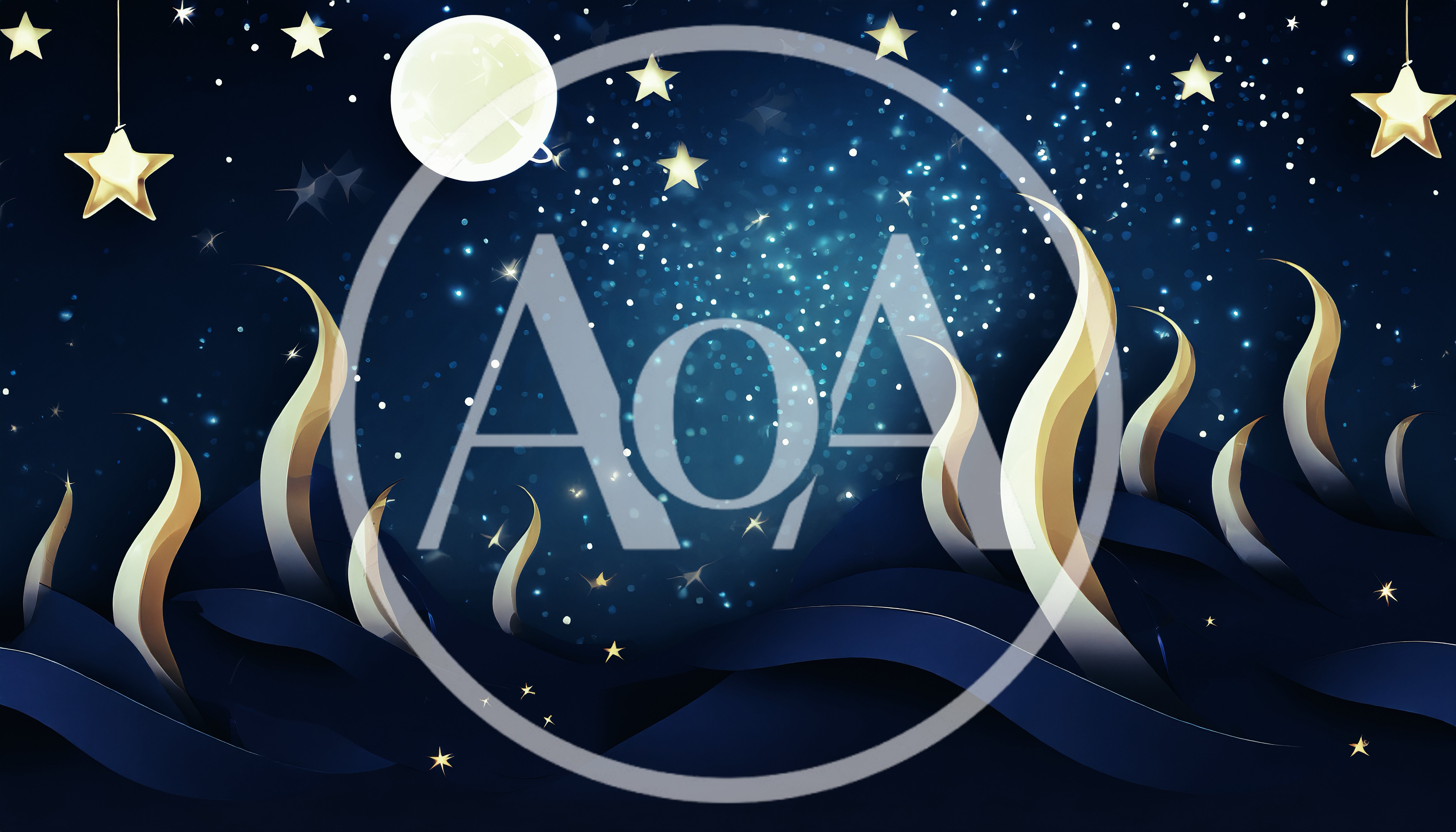 Abstract Paper Cutout Night Sky With Stars And Moon