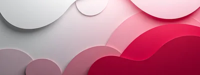 Abstract Paper Cutout Background With Pink Gradient Layers