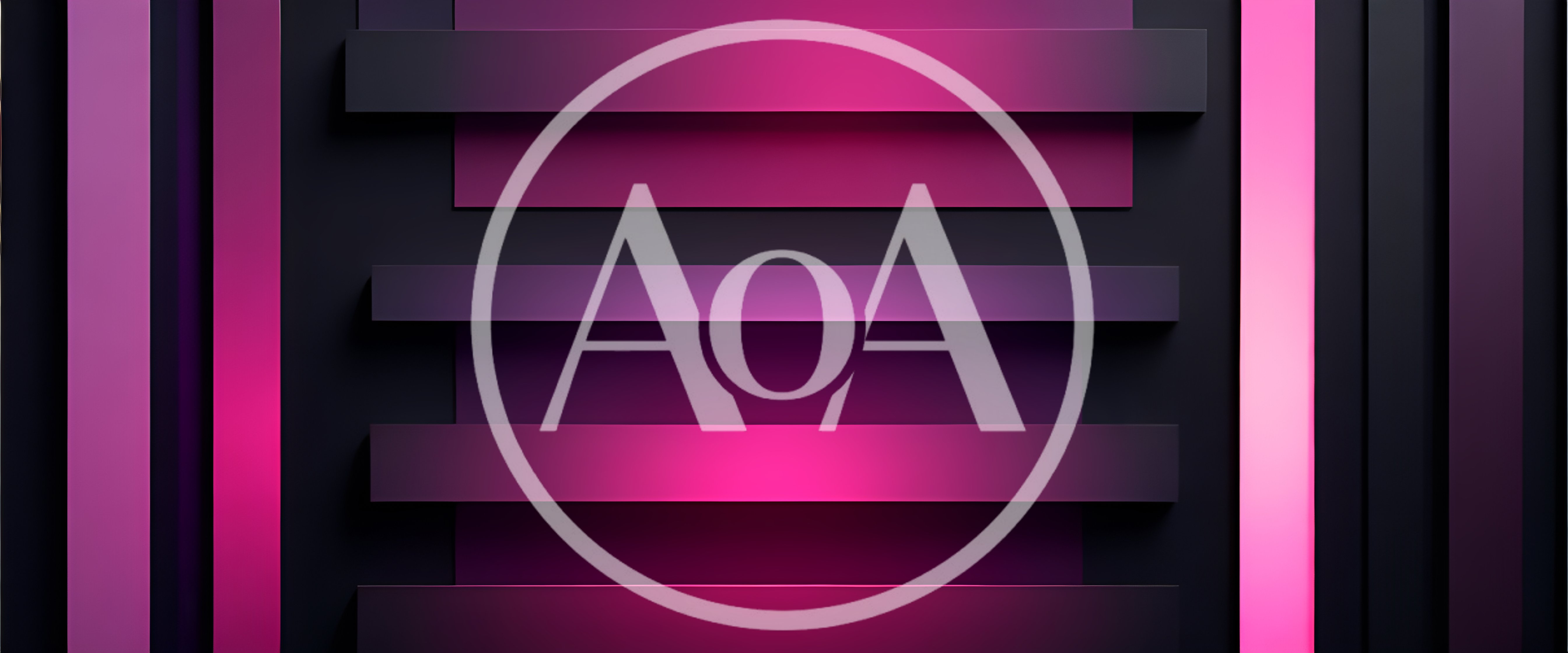 Abstract Background With Glowing Pink And Purple Rectangular Panels
