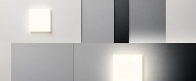 Minimalist Wall Lamps On Abstract Geometric Background