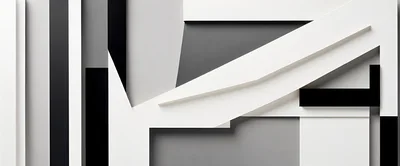 Abstract Geometric Composition With White And Grey Layers